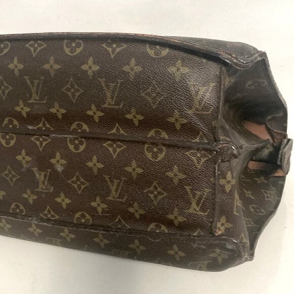 LOUIS VUITTON Monogram Serviette Fermoir Business Bag, Dr’s Briefcase Vintage - Picture 13 of 16